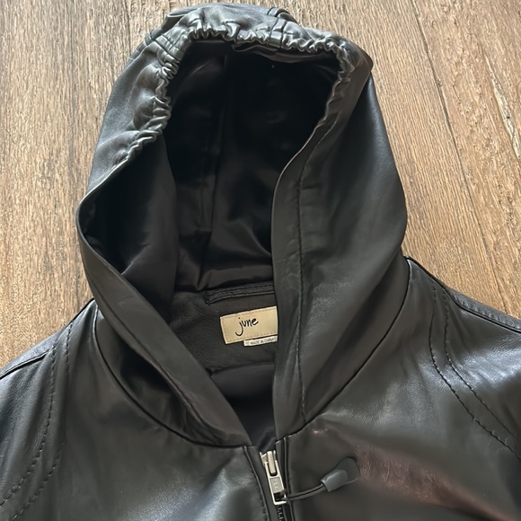 Authentic Hooded soft Leather Jacket - Picture 13 of 13